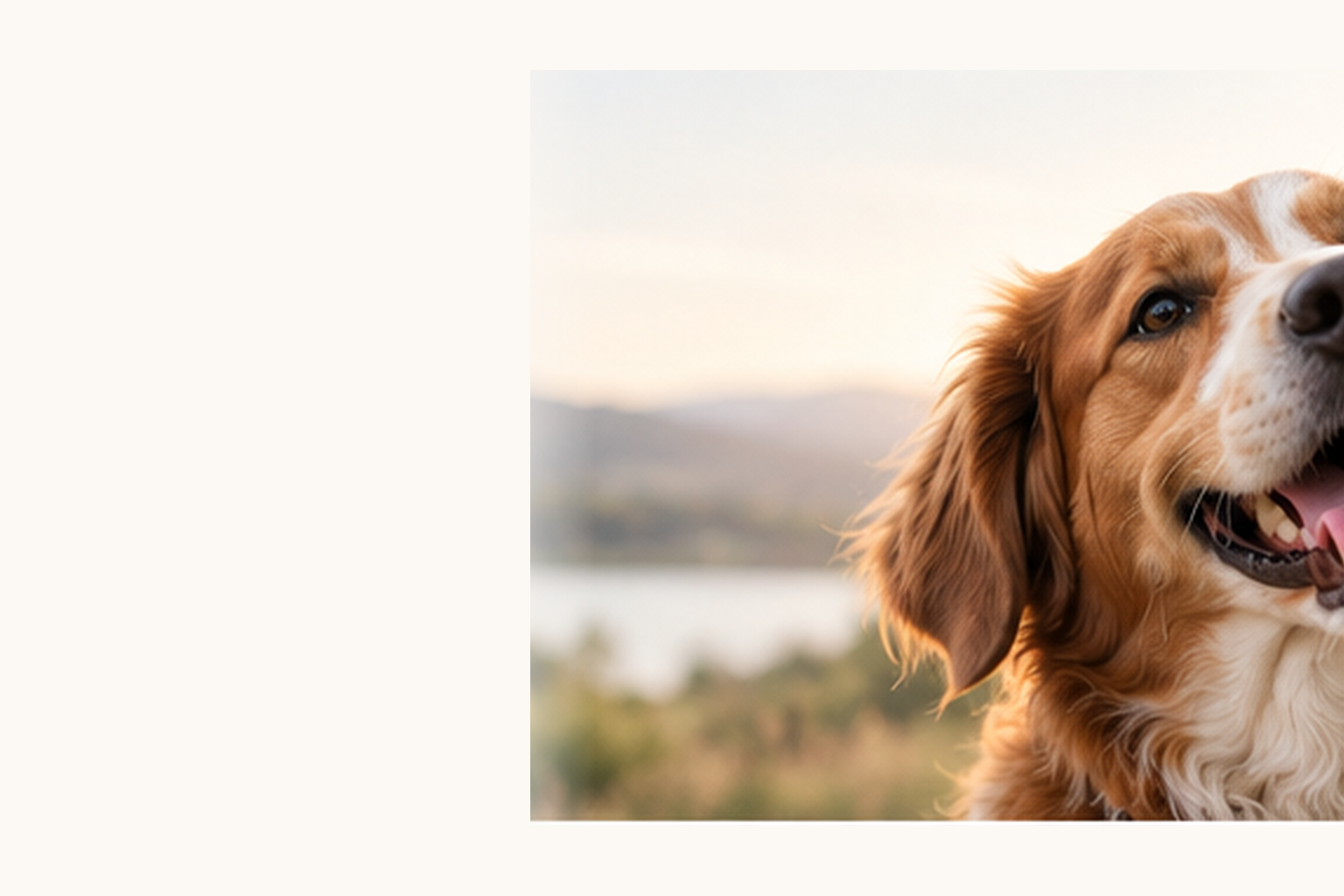 Happy golden retriever receiving gentle attention outdoors