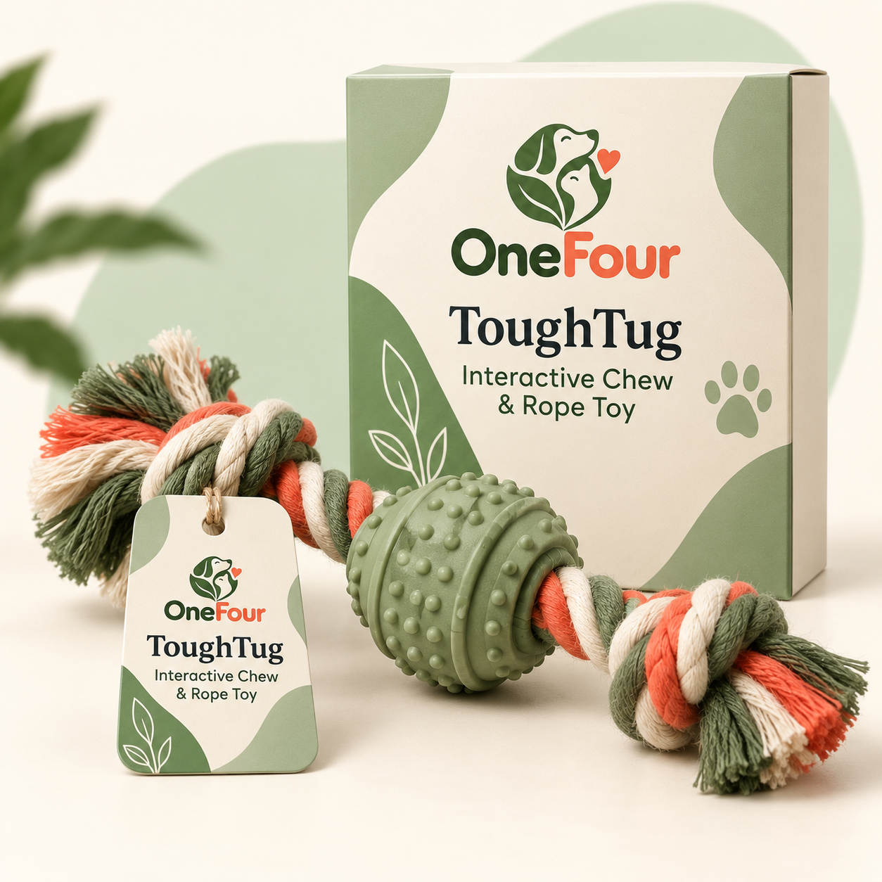 OneFour ToughTug Interactive Chew & Rope Toy